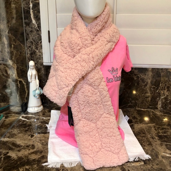 INC Quilted Teddy FauxFur/Puffer Pull Thru Scarf😻 - Picture 2 of 5